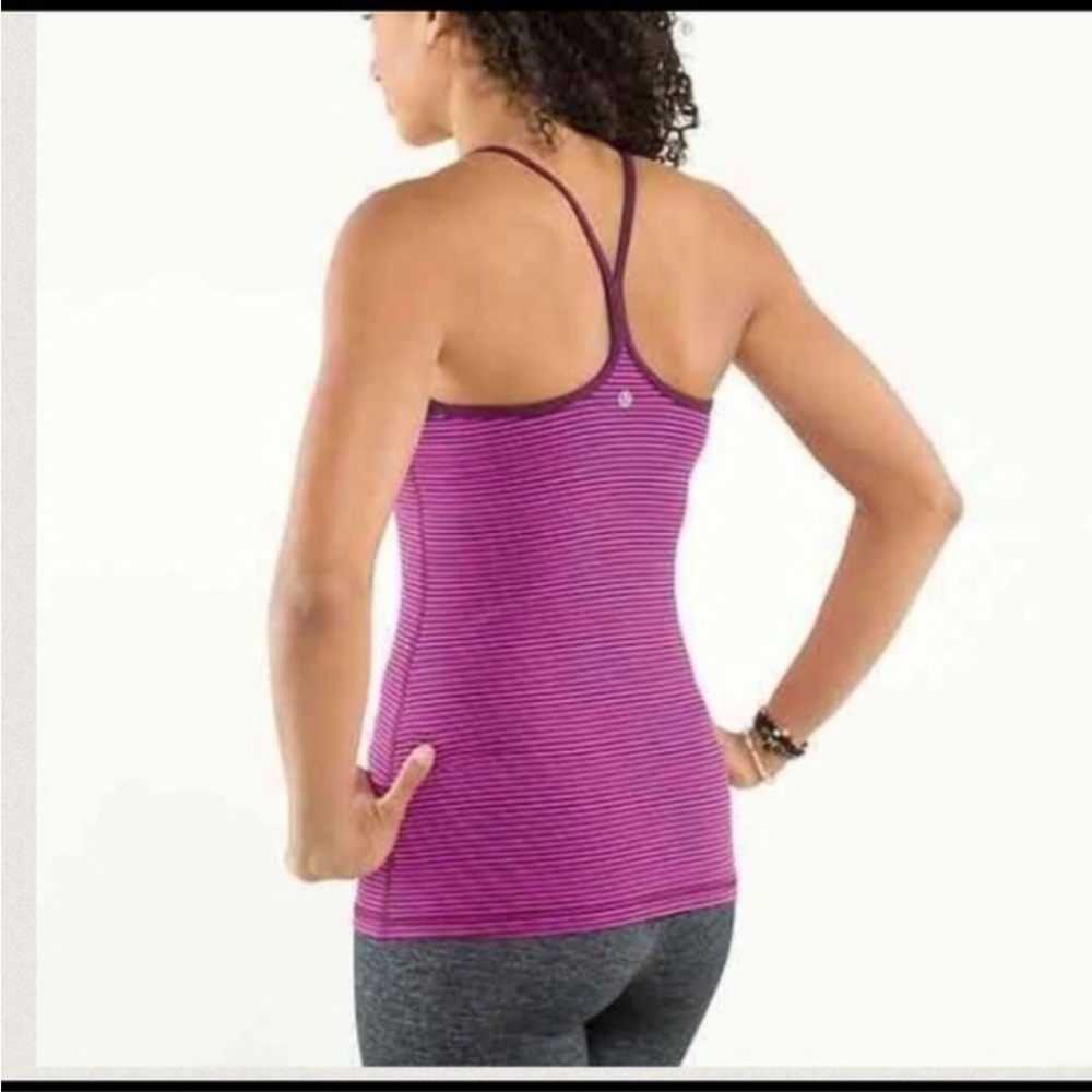 Lululemon Power Y Tank pink and maroon- vintage